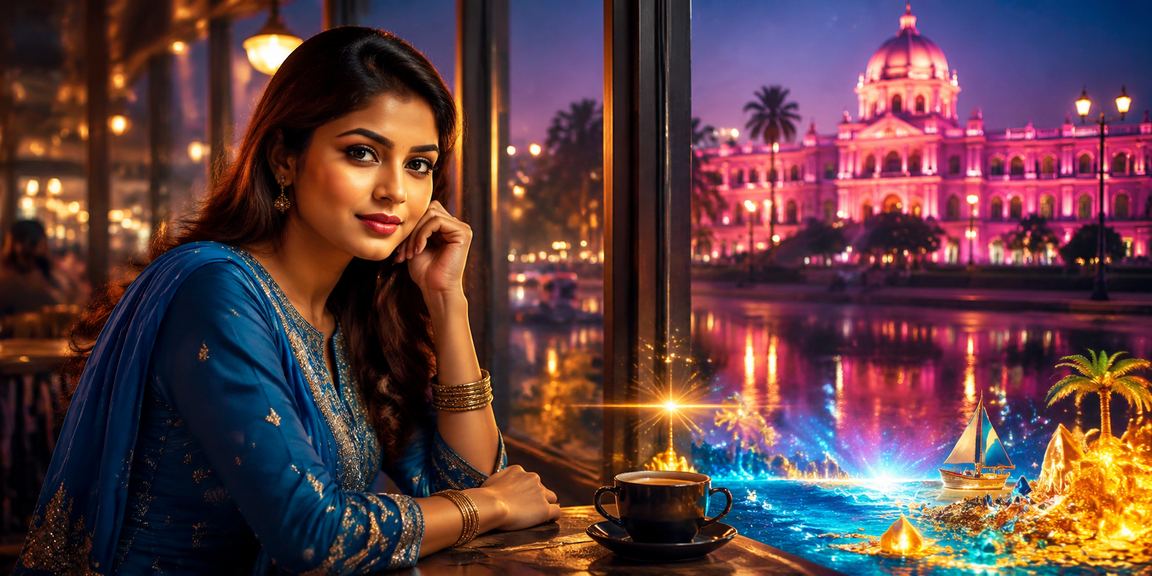 ঢাকায় ক্যাসিনো অ্যাপ ব্যবহার করে লটারিতে অংশ নিচ্ছেন একজন নারী